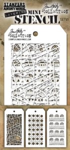 Tim Holtz - Mini Stencil - Set #51 (3pc)