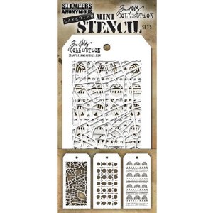 Tim Holtz - Mini Layering Stencil Set - #51