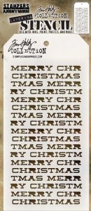 Tim Holtz - Stencil - Merry Christmas