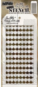 Tim Holtz - Layering Stencil - Shifter Scallop