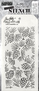 Tim Holtz - Stencil - Pinecones