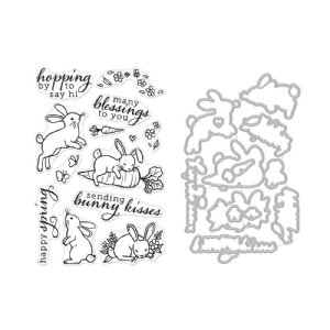 Hero Arts - Clear Stamp and Die Set - Spring Bunny