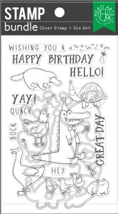 Hero Arts - Clear Stamp and Die Set - Birthday Animals 