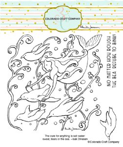 Colorado Craft Company - Clear Stamp - Mermaid & Penguins