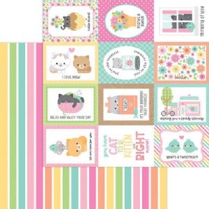 Doodlebug Design - 12X12 Patterned Paper - Cat Nap