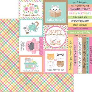 Doodlebug Design - 12X12 Patterned Paper - Pretty Plaid