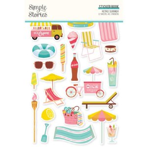 Simple Stories - Sticker Book - Retro Summer