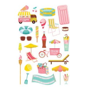 Simple Stories - Sticker Book - Retro Summer