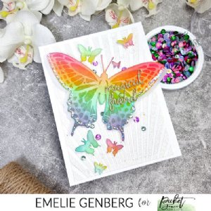 Picket Fence Studios - Stencil - Layered Wander Butterfly