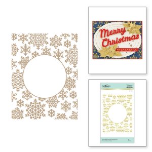 Glimmer - Hot Foil Plate - Snowflake Sparkle Background