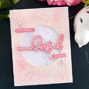 Spellbinders - Glimmer Hot Foil Plate - Anemone Blooms - Hello, Friend Sentiments