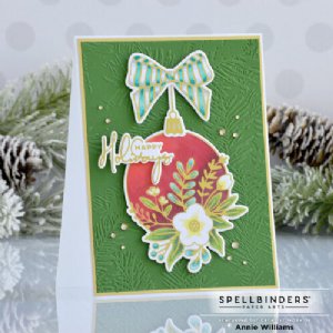 Spellbinders - Embossing Folder - Tis the Season - Forevergreen