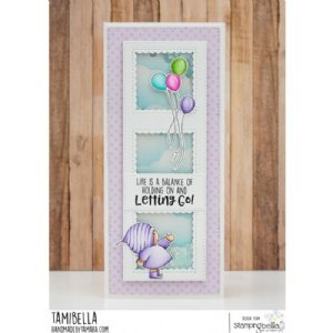 Stamping Bella - Cling Stamp - Bundle Girl with Balloons