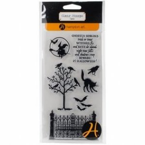 Hampton Art - Stamp and Die Combo - Halloween Ghostly Goblins