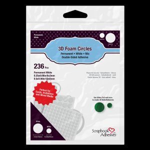Scrapbook Adhesives - 3D Foam Circles White Mix