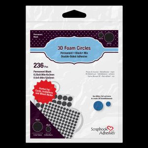 Scrapbook Adhesives - 3D Foam Circles Black Mix
