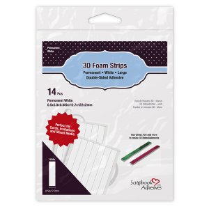 Scrapbook Adhesives - 3D Foam Strips - Large White