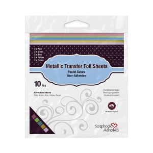 Scrapbook Adhesives - Metallic Transfer Foil Sheets - Pastel Colors