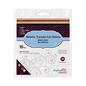 Scrapbook Adhesives - Metallic Transfer Foil Sheets - Nature Colors