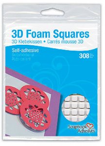 Scrapbook Adhesives - 3D Foam Squares - Small  White