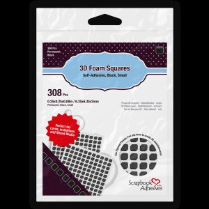 Scrapbook Adhesives - 3D Foam Squares - Small  Black