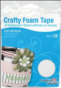 Scrapbook Adhesives - Foam Tape - White 1/2"