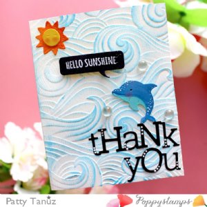 Poppystamps - Die - Playful Thank You