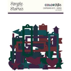 Simple Stories - Chipboard Bits - Darks