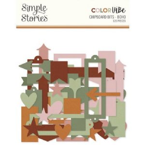 Simple Stories - Chipboard Bits - Boho