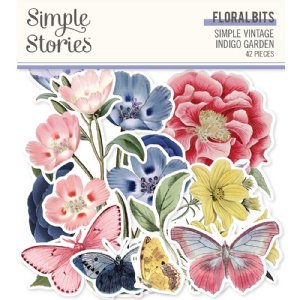 Simple Stories - Bits & Pieces - Simple Vintage Indigo Garden