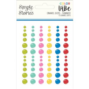 Simple Stories - Color Vibe Enamel Dots - Summer