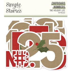 Simple Stories - Chipboard Numbers - The Holiday Life