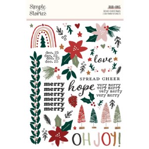 Simple Stories - Rub-ons - Boho Christmas