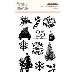 Simple Stories - Clear Stamp - Simple Vintage Dear Santa