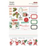 Simple Stories - Rub Ons - Vintage Holly Jolly