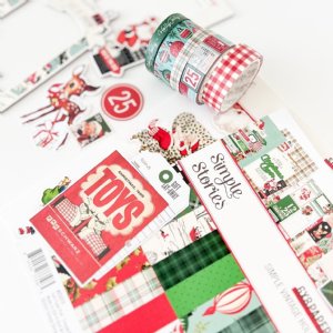 Simple Stories - Layered Bits & Pieces - Vintage Holly Jolly