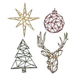 Tim Holtz - Dies - Geo Christmas (4pk)