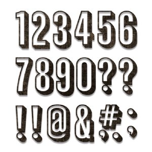 Tim Holtz - Dies - Alphanumeric Shadow Numbers