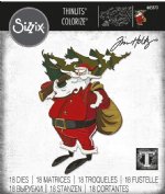 Tim Holtz - Thinlits Die Set - Colorize - Woodland Santa (18pk)