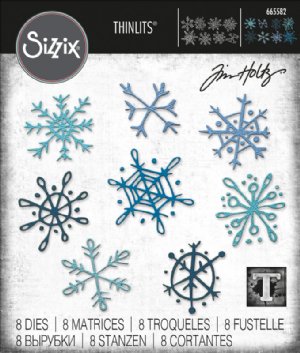 Tim Holtz - Dies - Scribbly Snowflakes (8pk)