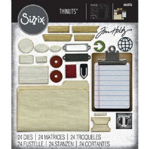 Tim Holtz - Thinlits Die Set - Vault Noteworthy