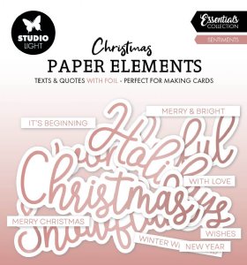 Studio Light - Paper Elements - Rose Gold Sentiments 