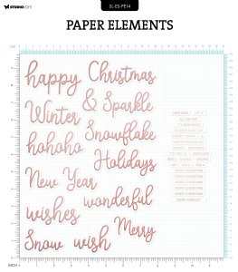 Studio Light - Paper Elements - Rose Gold Sentiments 