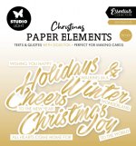Studio Light - Paper Elements - Gold Sentiments Trendy 