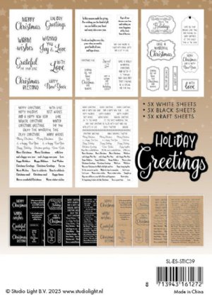 Studio Light - Essentials Sticker Pad - X-Mas Sentiments 