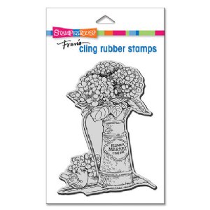 Stampendous - Cling Stamp - Hydrangea Tin