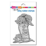 Stampendous - Cling Stamp - Hydrangea Tin