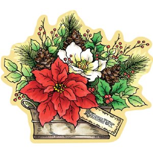 Stampendous - Wood Stamp - Poinsettias