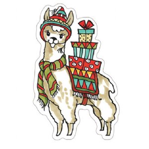 Stampendous - Wood Stamp - Festive Llama