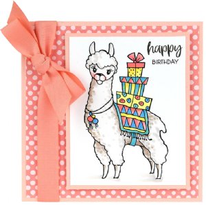 Stampendous - Wood Stamp - Festive Llama